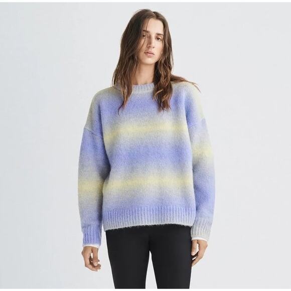 Rag & Bone Alpaca Knit Sweater Womens XS Crew Neck Ombre Striped Soft Girl - Picture 1 of 7